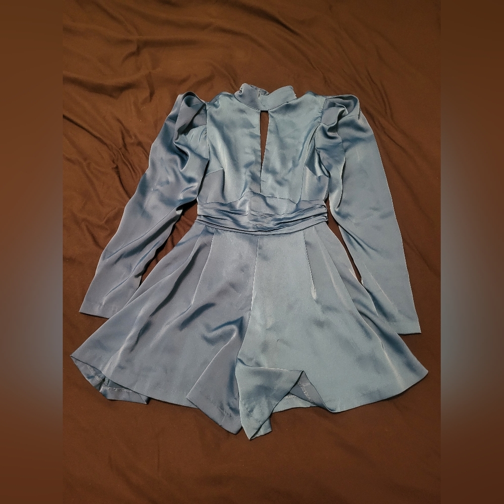 NWT Blue Satin Roomper ( Us XS / EU 32-34)